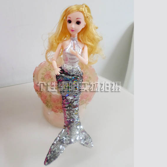 Váy sáng bóng barbie barbie thời trang ăn mặc quần áo búp bê cô gái đồ chơi nhà quà tặng nàng tiên cá