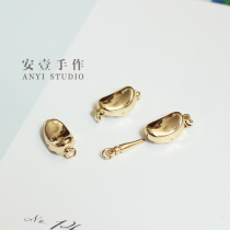 Yuanbao buckle copper plated 14K gold pearl necklace bracelet buckle handmade diy accessories pea buckle buckle