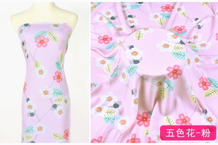 vải Rayon mùa hè quần áo ngủ mùa hè phim hoạt hình trẻ em vải vải bé bông lụa là mát lụa vải bông - Vải vải tự làm cotton thô
