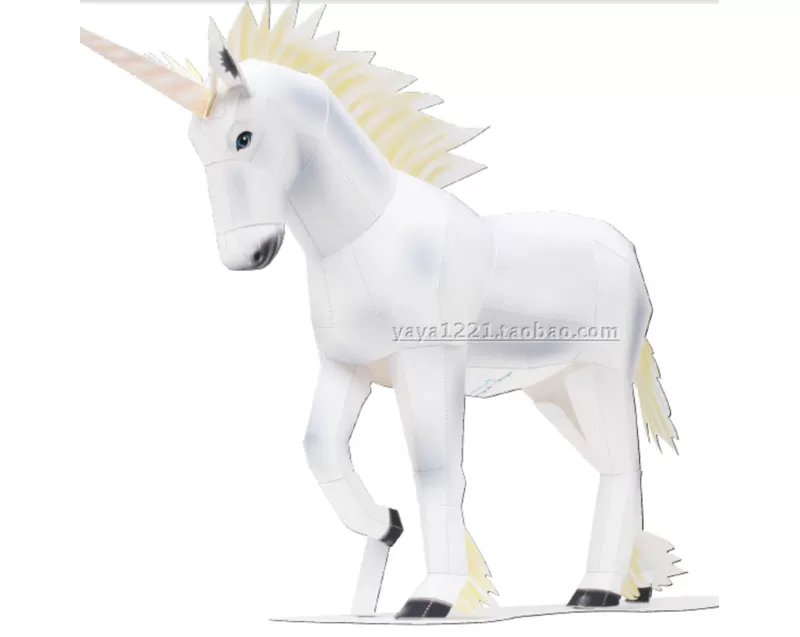 Miễn phí vận chuyển trên 48 lao động chân tay cha mẹ-con Pegasus Unicorn 3D mô hình giấy Tự làm không thành phẩm có hướng dẫn - Mô hình giấy
