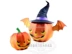 Miễn phí vận chuyển Halloween kiểu đèn lồng bí ngô 2 mô hình giấy thủ công 3D cha-con tự làm phiên bản Trung Quốc không thành phẩm cho 48 hoặc nhiều hơn - Mô hình giấy