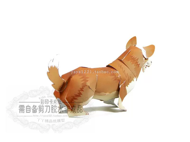 Miễn phí vận chuyển hơn 48 năm con chó Welsh Corgi 3D mô hình giấy hướng dẫn sử dụng giấy ba chiều Hướng dẫn tự làm bằng tiếng Trung - Mô hình giấy