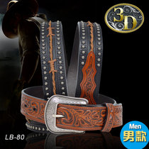 American imported 3D horse riding equestrian western belt mens cowboy belt Western Giant equestrian supplies