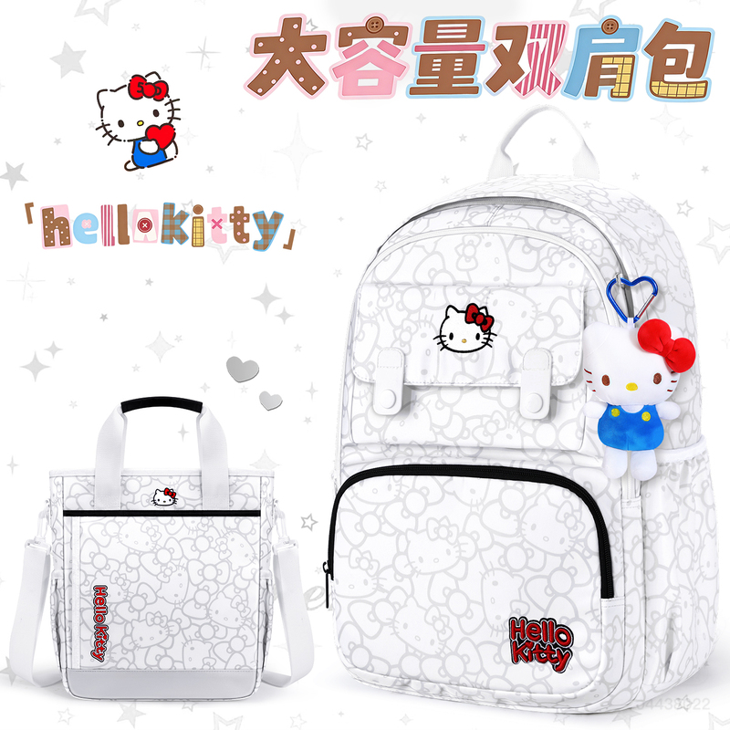 Hellokitty Schoolbag Junior High School Girl High School Girl Large Capacity Backpack Cute Hello Kitty Sanrio