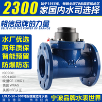 Ningbo brand large diameter horizontal vertical removable screw wing antifreeze flange LXLC-40-500 water meter