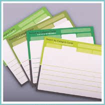 Double-sided 80 (4 colors) green INDEX CARDS word card INDEX Classification Card