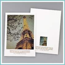 Digital oil painting France Eiffel Tower Paris Tourism Chronicle double-sided color postcard