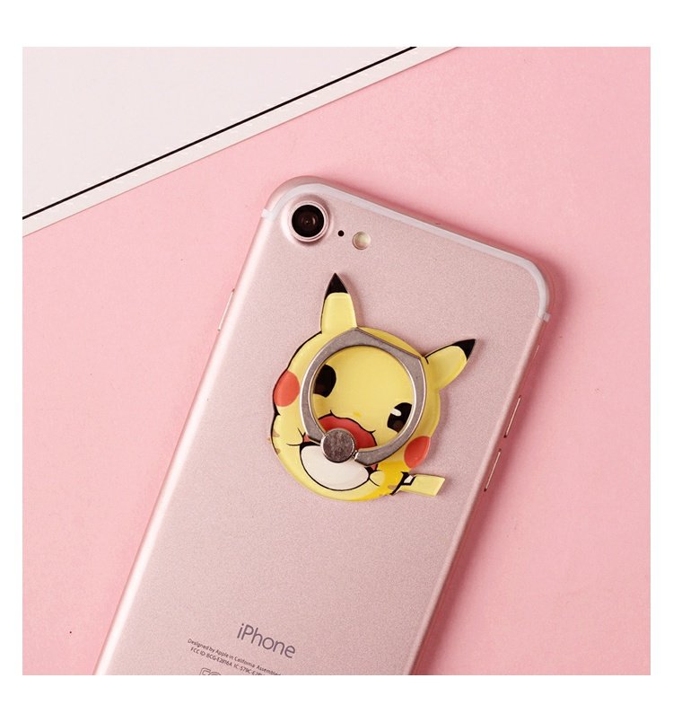 chuông điện thoại người giữ khóa sáng tạo chiều phim hoạt hình Pokemon Pikachu dán khung của Apple 7plus - Phụ kiện điện thoại di động ốp lưng realme c20
