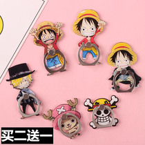 Creative mobile phone ring buckle bracket Anime lazy desktop video bracket Cartoon Luffy One piece bracelet buckle male