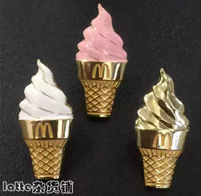 McDonalds McDonald's cylinder ice cream badge PINS full set of 3 ice cream badges medallions