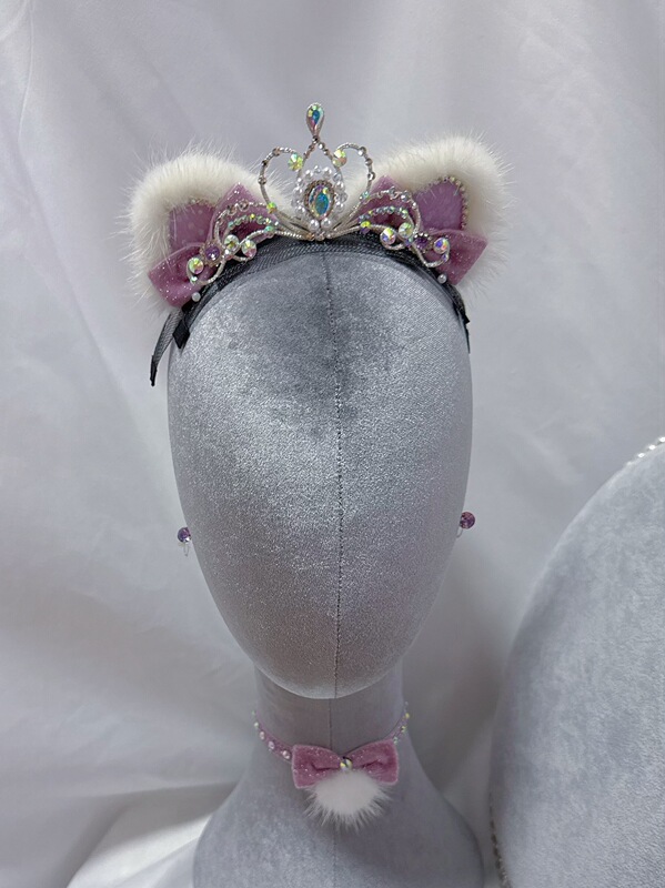 Ballet Headwear Toy Cat Headwear Variation Performance Crown Double-Sided Toy Cat Variation Cat Ears Ballet Headwear Toy Cat Headwear Variation Performance Crown Double-Sided Toy Cat Variation Cat Ears