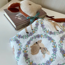 Favoria Korean ins newborn baby double-layer gauze towel bamboo cotton bath towel childrens blanket stroller blanket baby swaddle towel