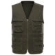 Trung niên nam cotton ngoài trời vest cotton giặt nhiều túi vest trung niên chụp ảnh vest áo khoác vest nam mỏng