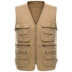 Trung niên nam cotton ngoài trời vest cotton giặt nhiều túi vest trung niên chụp ảnh vest áo khoác vest nam mỏng Áo vest cotton