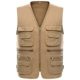 Trung niên nam cotton ngoài trời vest cotton giặt nhiều túi vest trung niên chụp ảnh vest áo khoác vest nam mỏng