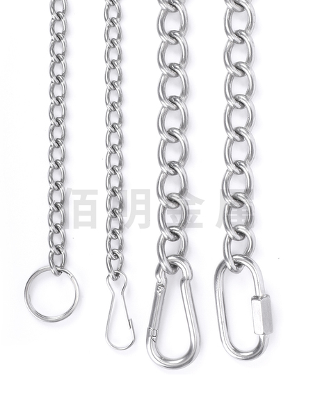 304 Stainless Steel Chain Hemp Flowers Chain License Plate Acrylic Advertising Board Welding Port Lanyard Tag Chain Twisted Chain 2mm