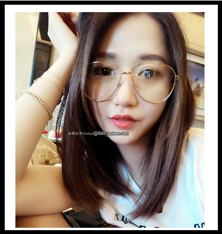 Phiên bản tiếng Hàn của thủy triều retro khung kính lớn khung nữ lưới mắt đỏ Su Yan Pingguang gương bảo vệ bức xạ kính nam kính mắt eye plus