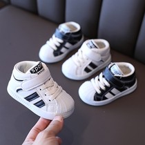 Children Shells Head Sneakers 2021 Spring New Korean Version Boys Board Shoes Girl Casual Little White Shoes Baby Shoes