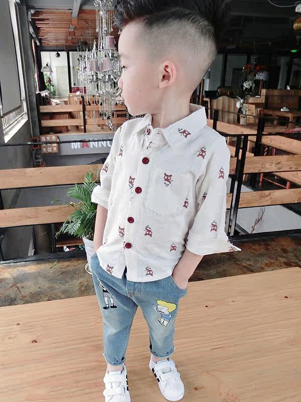 Chemise garcon à manche longue - Ref 2077030 Image 12