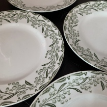 Vintage Medieval French Saint Amand Mimosa Pattern plate Flat plate