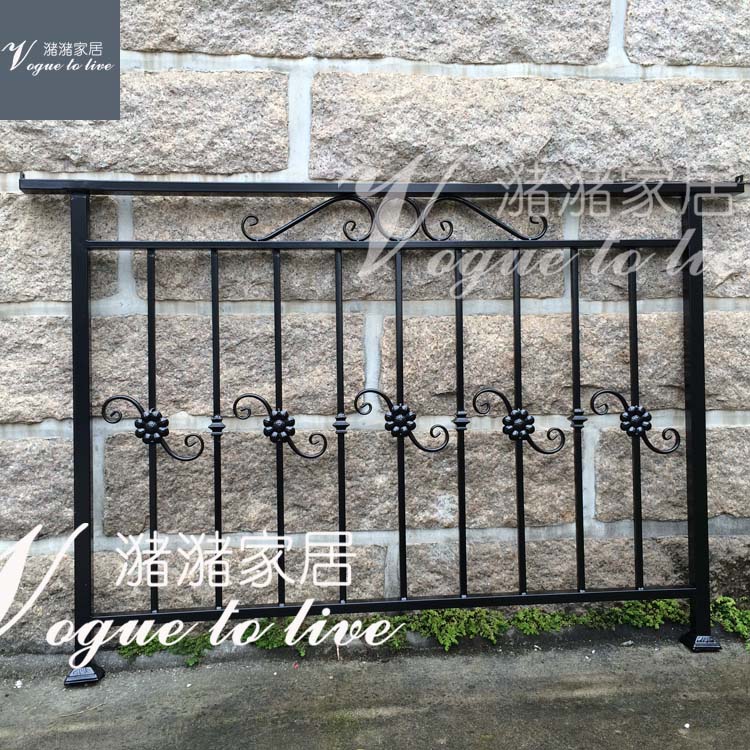 Special price Wrought iron fence Balcony bay window European villa fence Attic railing Stair handrail Indoor terrace custom
