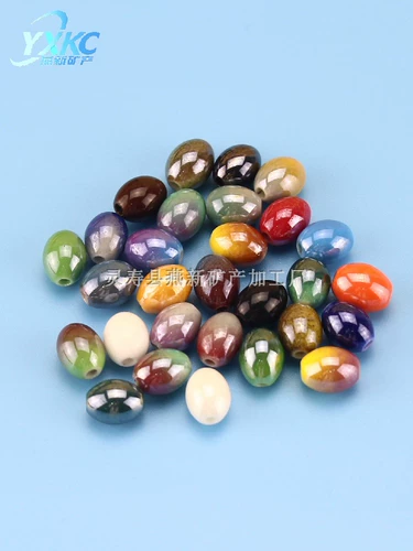 Овально -образная темалиновая бусинка DIY Bracelet Bracelet Chaine использует вермикулит поясничный фруктовый утиный керамика.