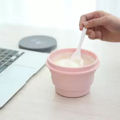 Folding bowl Outdoor portable picnic silicone mouthwash cup Travel travel bowl Telescopic water cup Baby children tableware