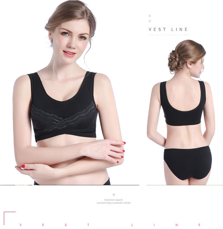 Nam Cực không có vòng thép cỡ lớn áo ngực tụ tập không có dấu vết ngủ nữ ren vest điều chỉnh đồ lót cotton do lot nu