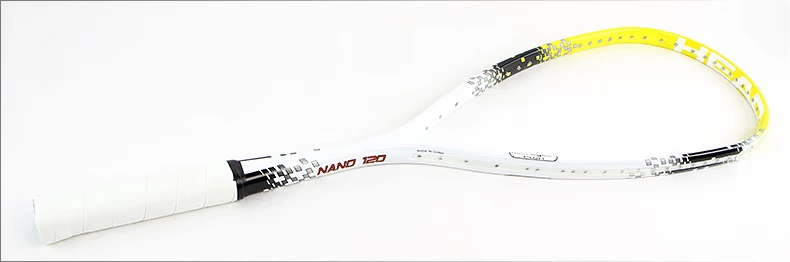 Giải trí đào tạo squash racket đỏ vàng xanh vài shot Nano120 carbon đầy đủ siêu nhẹ 140 grams