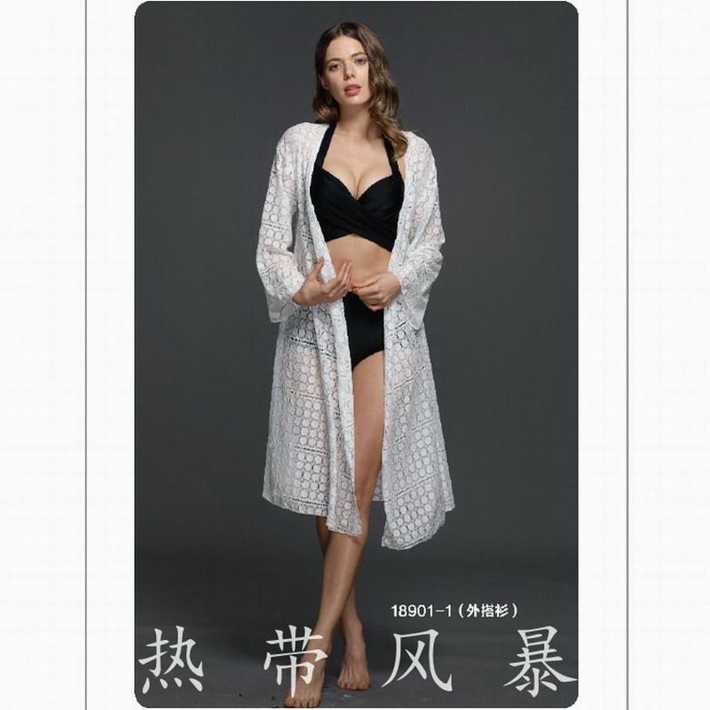Brand Number Hand Spa Swimsuit Swimsuit Women Bikini Outshirt Sunscreen External Cloak Clothing Can Daily Black-Taobao