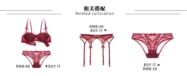 Hui girl HUIHUI Đồ lót ren châu Âu và Mỹ gợi cảm set bra bra bra