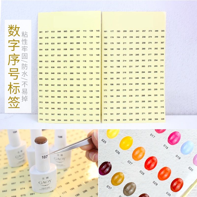 Nail Color Swatch Number Labels, Small Round Transparent Black Adhesive Serial Number Stickers, Sequential Number Stickers Nail Color Swatch Number Labels, Small Round Transparent Black Adhesive Serial Number Stickers, Sequential Number Stickers