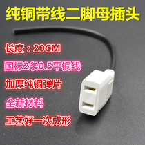 New product monitoring all-copper waterproof box 2-pole two-phase two-hole two-pin 220V power jack 10A with wire female plug