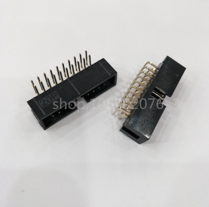 Simple horn 2.54mm pitch DC3-20P 2*10Pin Bend pin Bend foot Bend pin