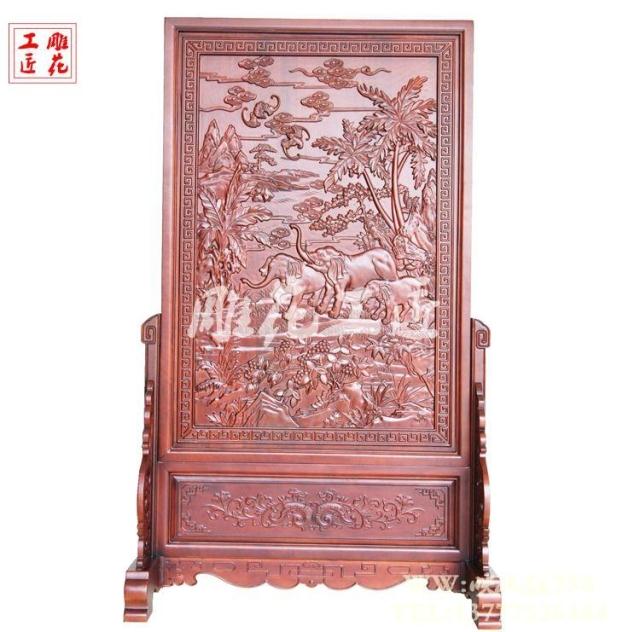 Solid wood Xuanguan Chinese folding screen seat screen screen screen floor screen floor screen background partition relief decoration for more than a year