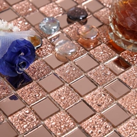 25 розовых бриллиантов 【задний клей】