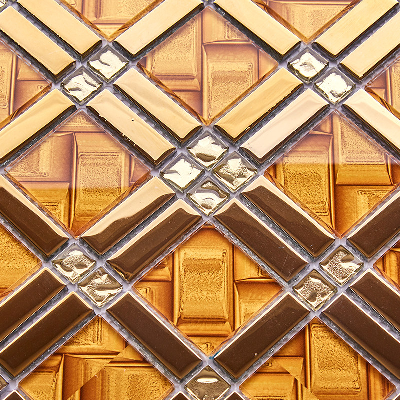 Mirror Crystal Glass Mosaic Tile TV Background Wall Makeup Room KTV Swimming Pool Parquet Wall Sticker Brick