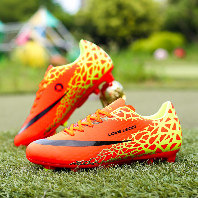 Giày bóng đá nam gãy móng tay Messi C Luo nam và nữ móng tay người lớn AG học sinh trượt cỏ giày thể thao giày đá bóng