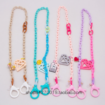 Designer original Korean wind mask anti-loss hanging chain glasses INS same decorative trend mask good partner