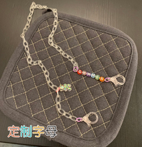 Mask chain transparent and cute jelly custom name letter personalized anti-dropping net red Korea with the same design hanging neck chain