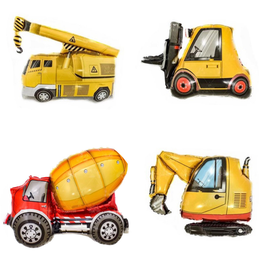 Aluminum film balloon car aircraft engineering vehicle theme birthday party supplies decoration table floating