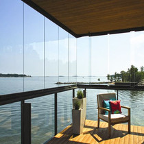 Nanjing frameless balcony window push-pull invisible aluminum alloy folding frameless glass window panoramic glass sealed balcony