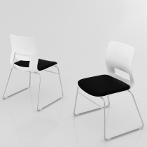 Conference chair Bow office chair White conference room chair Simple negotiation training seat backrest office stool