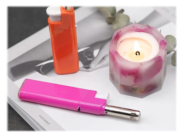 Đầu súng dài lửa mở ngọn lửa kim loại đầu dài nhẹ hơn bếp lửa - Bật lửa bật lửa bic