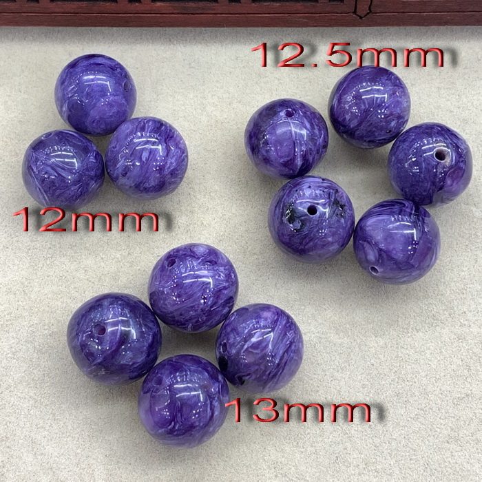 Smart Jewelry 0102 Natural Purple Dragon Wafer Pearl Single Bead Top Pearl DIY multi-treasure series of beads 12-13mm
