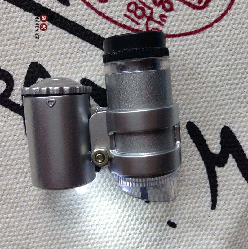 Pocket 60 times with purple banknote verification microscope with lamp identification equipment 9882 modem can be customized LOGO