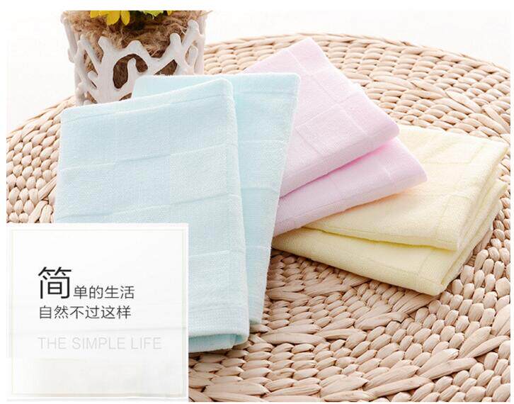 Pregnancy Treasure House Pure Cotton Plaid Gauze Child Towels Baby Towel Fang Towels Pure color Colored Bubble Gauze Saliva towels