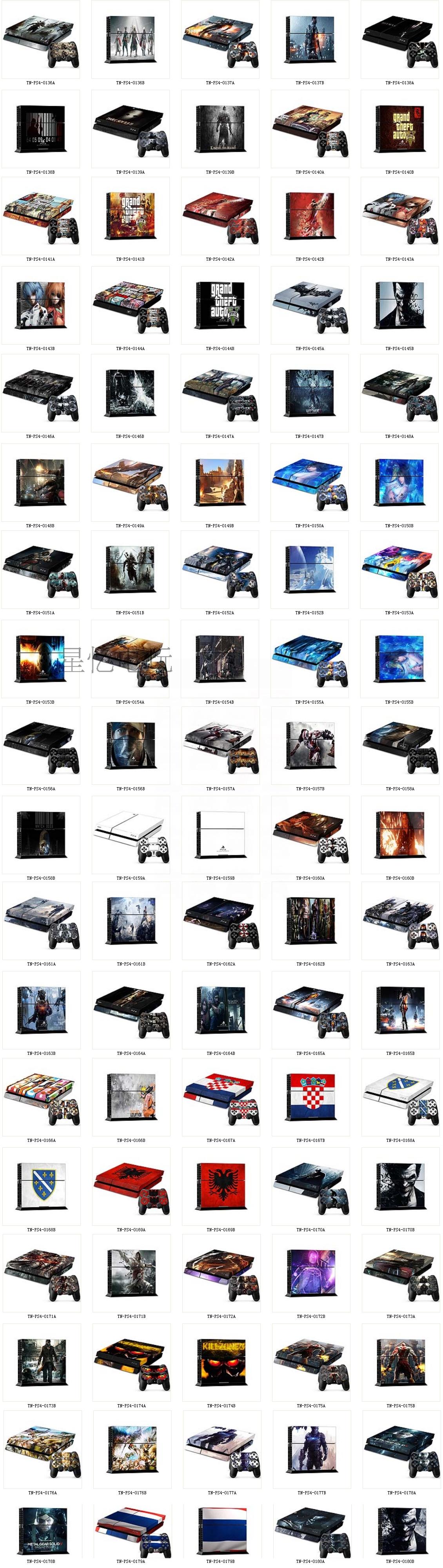 Dán PS4 lưu trữ bảo vệ đầy màu sắc phim hoạt hình dán đau +2 xử lý dán để bản đồ tùy chỉnh tùy chỉnh - PS kết hợp dây sạc usb