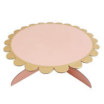 Disposable Cake Rack Paper Triple Layer Bronzed Gold Birthday Dessert Table Hem Arrangement Accessories Display Tray Shelf Thickness