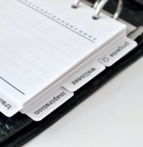 Simple account account 6 hole jobs book A6A7A5 separation page Index page Separate page Moterm